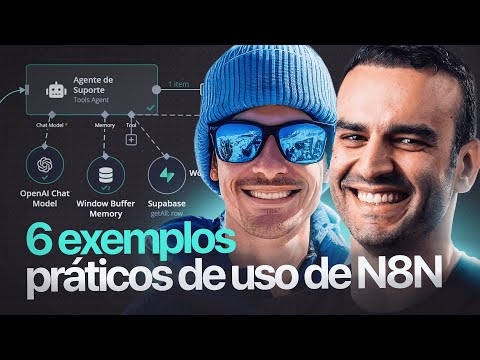 N8N: 6 exemplos práticos (IA & Chatbots) c/ Hugo Autotic