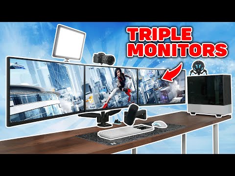 Building This EPIC Triple Monitor Gaming / Streaming Setup