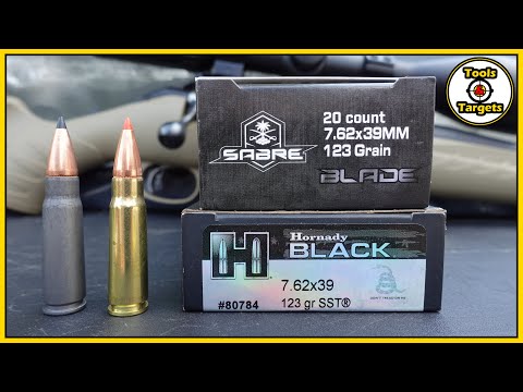 Always Bet On BLACK!...Sabre Blade Black Tip vs Hornady Black SST 7.62x39 AMMO Ballistic Gel Test!