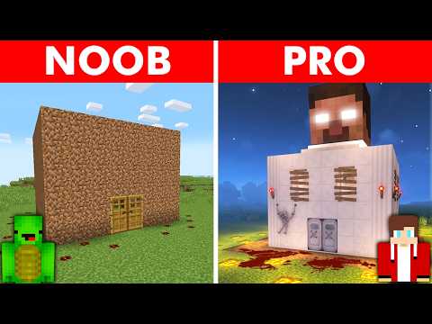 Minecraft NOOB vs. PRO Scary Prank House Build Challenge