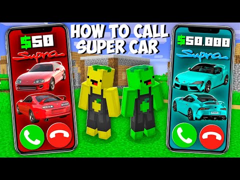 How to CALL OLD vs NEW TOYOTA SUPRA in Minecraft ! CALL TO RAREST CAR !