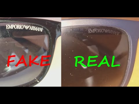 Emporio Armani Sunglasses real vs fake. How to spot counterfeit Armani eyewear
