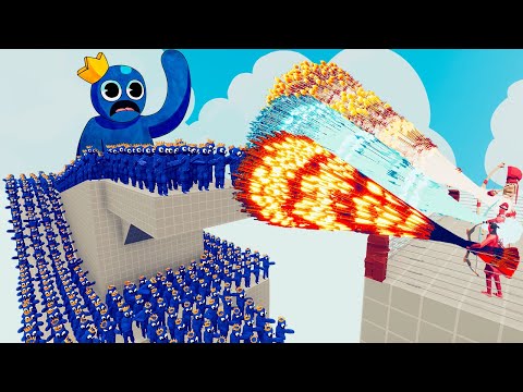 100x BLUE RAINBOW FRIEND + 2x GIANT vs 3x EVERY GOD - Totally Accurate Battle Simulator TABS