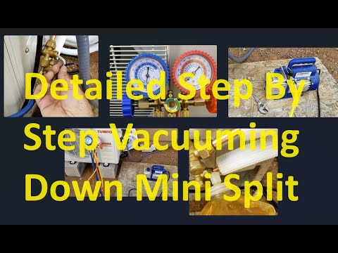 Step by Step How to Vacuum Down Mini Split Using Analog Gauges Release Refrigerant Check for Leaks