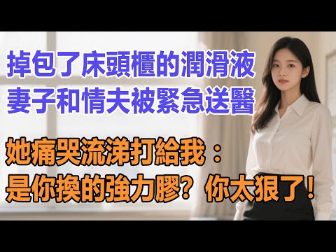 掉包了床頭櫃的潤滑液，妻子和情夫被緊急送醫，她痛哭流涕打給我：是你換的強力膠？你太狠了！#出軌小說 #愛情故事 #白月光 #幸福人生#生活经验 #情感故事
