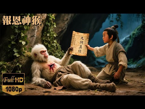 [Wuxia Movie] He Saved a White Ape, Found a Lost Manual, and Became Unstoppable⚔️🔥