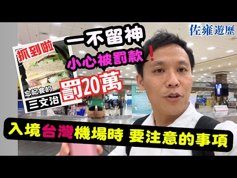搭飛機唔浪費1食物 反變罰款 台灣機場入境 究竟有幾多人知 ⚠️｜去台灣 旅遊 探親 升學一定要知❗️錢多都不是這樣花｜各處鄉村各處例｜佐雍分享