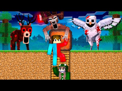🇺🇦 SECRET BASE OF BUKKAKE AND MICKEY AGAINST THE APOCALYPSE FROM MONSTERS 99 NIGHTS IN MINECRAFT