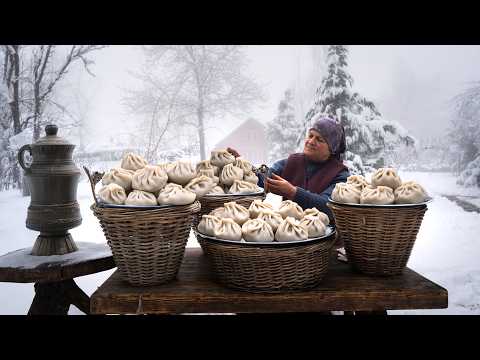 Village Dinner: Homemade Manti from Scratch 🥟🔥