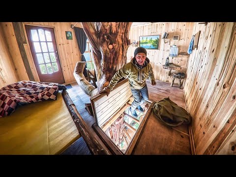 TREE HOUSE ALL - COMPLETION OF CONSTRUCTION. FOREST KITCHEN - Ribs in CAST IRON