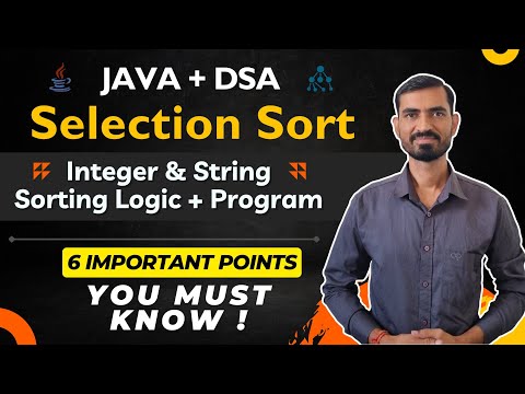 Selection Sort Algorithm in Java (Data Structure) | DSA Placement Course