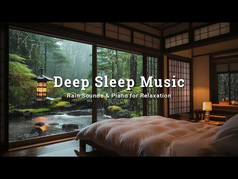 Stress Relief and Deep Sleep | Peaceful Piano + Rain Ambience, Relaxing Music For Insomnia, Chilling