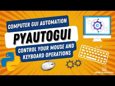 PyAutoGUI - Computer GUI automation using Python (Control mouse and keyboard)