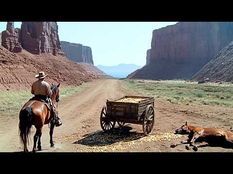 A hired man hunts for a stolen wagon of gold | Classic Western Movie