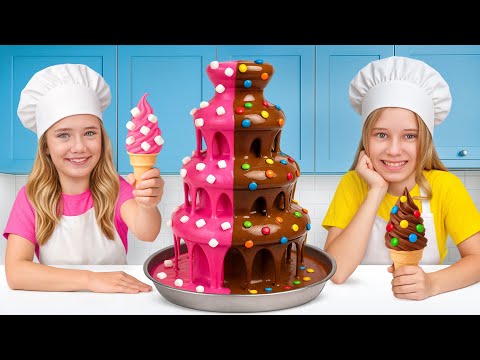 Cooking challenge with handmade sweets for kids