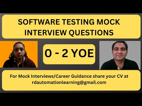 Manual Testing Interview For Freshers| Testing Interview Questions