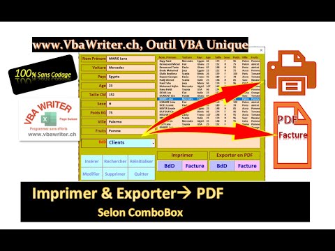 VBA Imprimer- Exporter en PDF selon Sélection dans ComboBox- 4/4 Sans Codage_40. VbaWriter.ch
