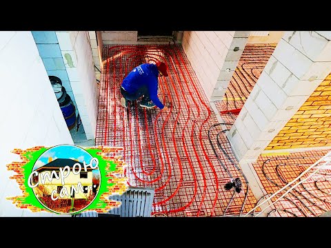 QUICK SCREED for WARM FLOORING in a PRIVATE HOUSE.