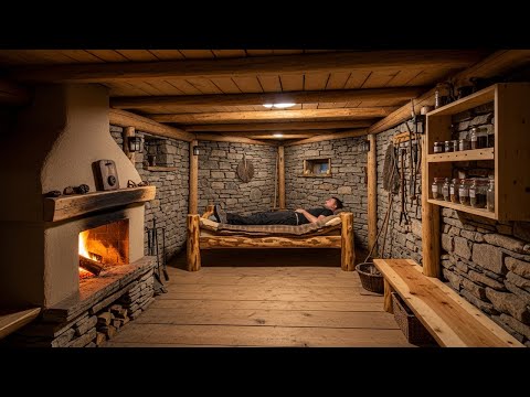 I Built a Secret Underground Cabin in an Abandoned Area to Survive Warmly for 10 Days
