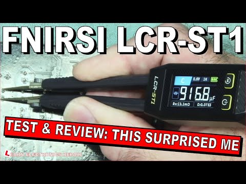 LCR-ST1 SMD ESR Resistance Capacitance Inductance Continuity Diode Smart Tweezer  Test & Review