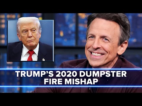 Trump Mocks 2020 with Dumpster Fire Photo, Forgetting He Was in Office