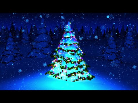 Christmas Tree Background – 11 Hours | 4K Snowy Winter Forest Holiday Ambience