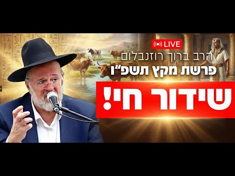 הרב ברוך רוזנבלום - פרשת מקץ התשפ"ו - Rabbi Baruch Rozenblum Parashat Miketz 2025