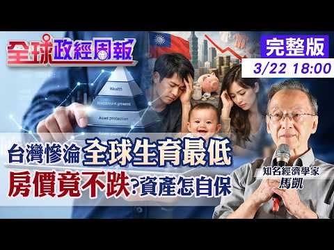 【全球政經周報】房價不會跌?!台灣生育率淪全球第一慘「生不如死」背後暗藏的詭異現象 人口急凍下的缺工、AI超進化與資產重配自保術20260322@中天財經頻道CtiFinance