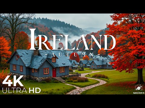 Beautiful Ireland in the fall 4K 🍁 Breathtaking Nature, Castles & Countryside Views 🍂 Autumn Vibes