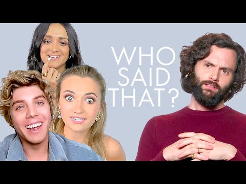 'YOU' Cast Guesses Lines From Jenna Ortega, Shay Mitchell, and Penn Badgley | Who Said That? | ELLE