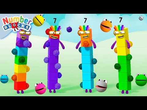Counting Numberblobs and Fluffies! 🔴🟠🟡🟢🔵 | Counting for Kids | 12345 | @Numberblocks