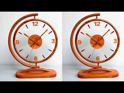Great Woodworking Ideas /// Design A Wooden Globe Desk Clock.