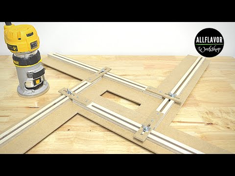 Make an Ajdustable Router Jig for Squares | Adjustable Router Template Guide