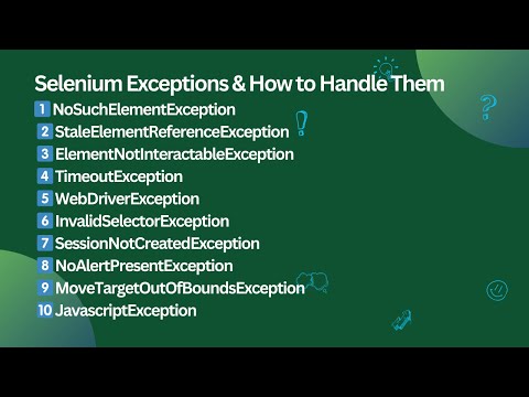 Exceptions in Selenium WebDriver Causes and Solutions with examples