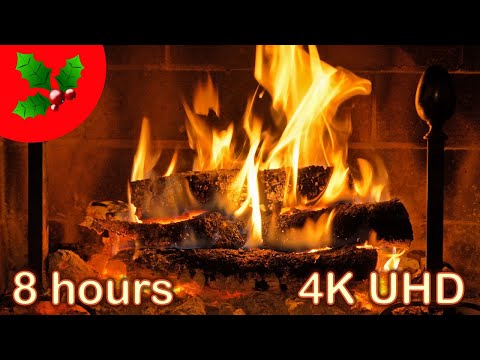 CHRISTMAS MUSIC Fireplace 4K ☆ NO ADS ☆ Christmas GUITAR ☆ Christmas Music Playlist ♫ Instrumental