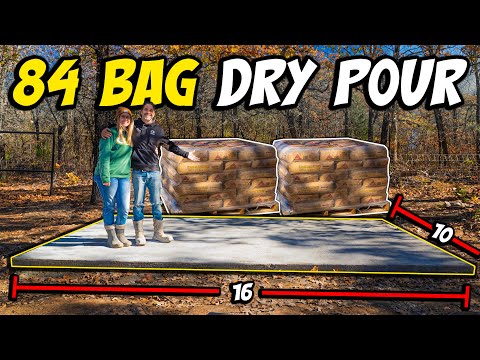 SECRET to Pouring 4 Inch Thick CONCRETE SLABS with Ease! - DIY Dry Pour