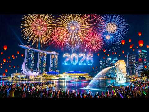 Singapore New Yearโs Eve Fireworks 2026 | Top 5 Most Spectacular Midnight Fireworks in the World ๐