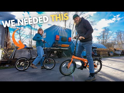 After YEARS of Waiting… Our Foldable Bike Setup Is HERE! DIY Truck Camper Bike Mounts
