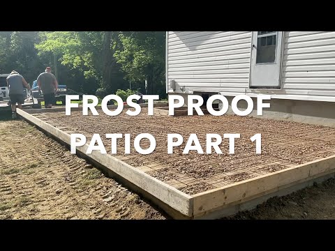 Frost proof concrete patio build part 1