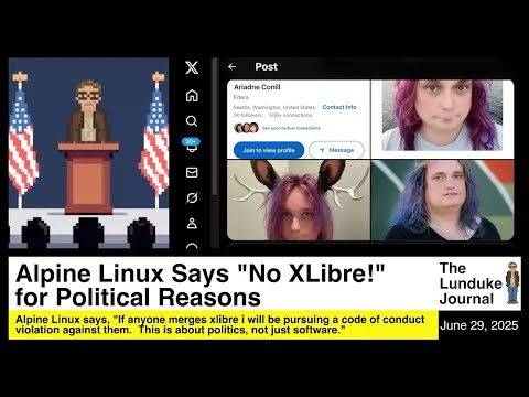 Alpine Linux Says "No XLibre!" for Political Reasons
