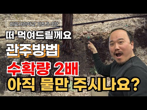 그 동안 여러분의 관주방법은 틀렸습니다.. 계획적으로 관주하세요 수확량 2배 됩니다 | 비료사관학교 5-2강 | 농사 100단