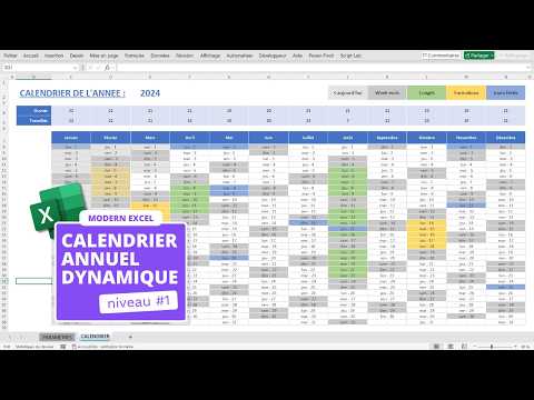 Créer un calendrier dynamique annuel #1 - Tuto Excel