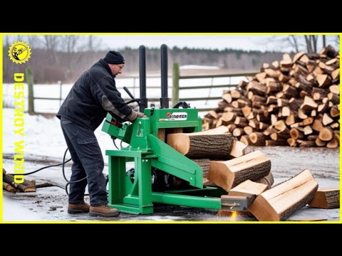 Fastest Biggest Firewood Processing Machine Technology | Firewood Processor In Action #8