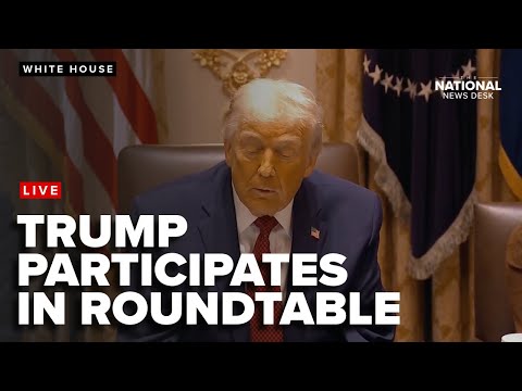 President Donald Trump participates in a Roundtable at the White House