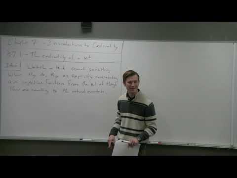 Proof, Set Theory, and Logic - Cardinality