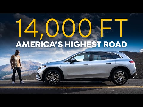 NEW Mercedes EQS SUV TESTED on America's HIGHEST Road! | 4K