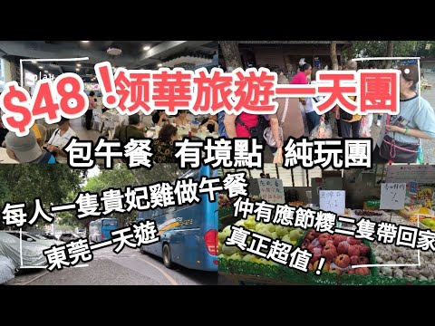 领華旅遊社一天東莞純玩團，祇需團費48 蚊，又食又拎！真正超值！