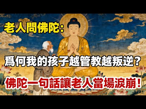 老人問佛陀：爲何我的孩子越管教越叛逆？佛陀一句話，讓老人當場淚崩！#佛教 #佛法 #佛教玄學 #佛教智慧 #佛學知識 #佛學智慧 #修心修行 #佛教文化 #禪悟人生 #傳統文化
