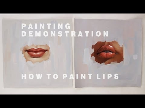 OIL PAINTING DEMONSTRATION #2 || How To Paint Lips