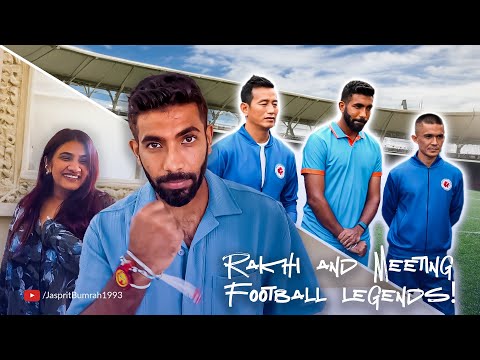 On set, with Indian football legends | Jasprit Bumrah